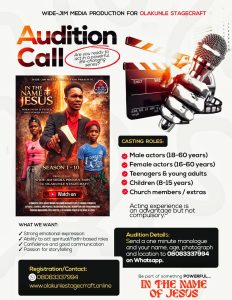 In the Name of Jesus Audition 2026 | Casting Call for Faith-Based Online TV Series